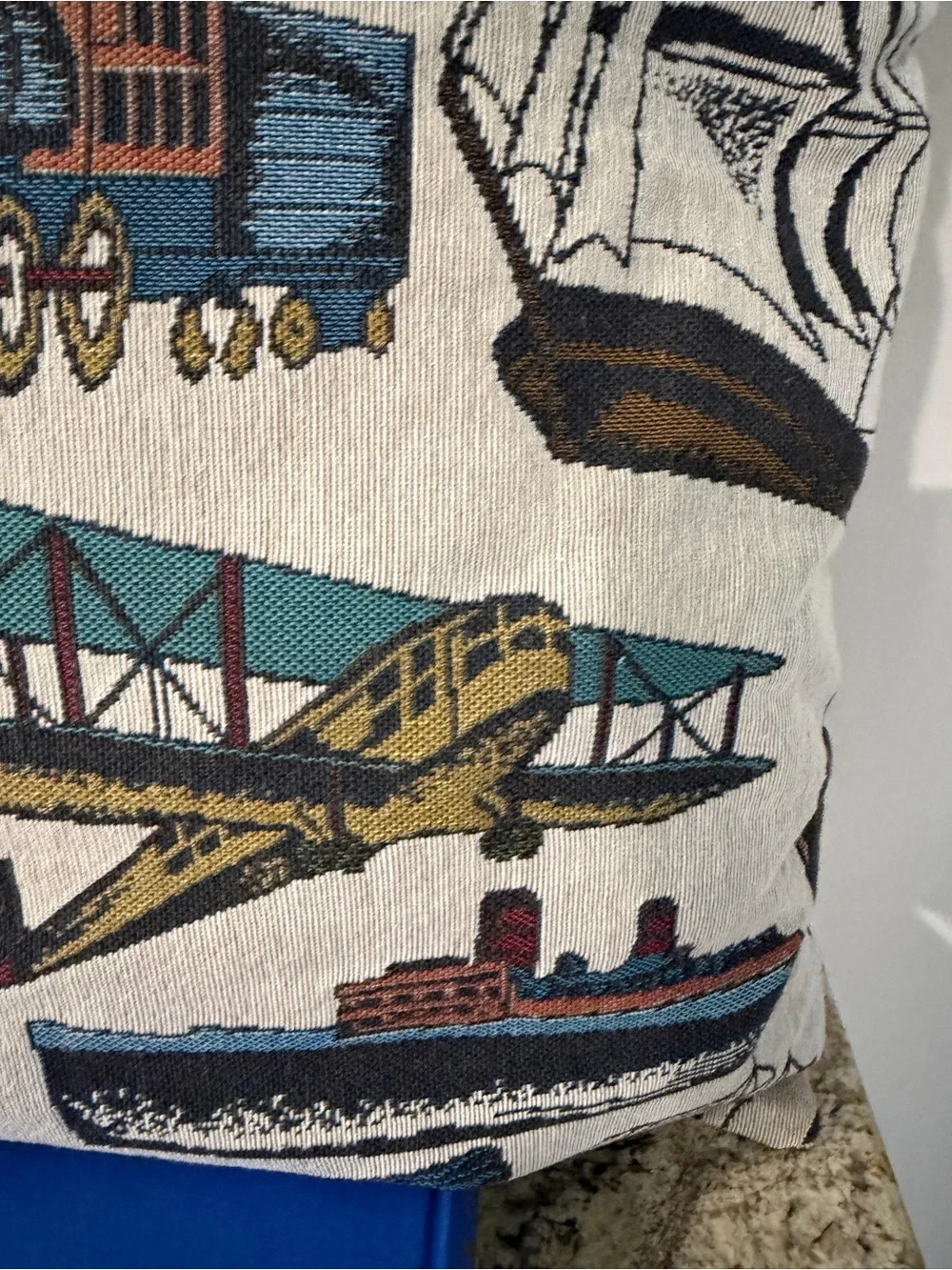 Vintage Transportation Decorative Throw Pillow - Multicolor